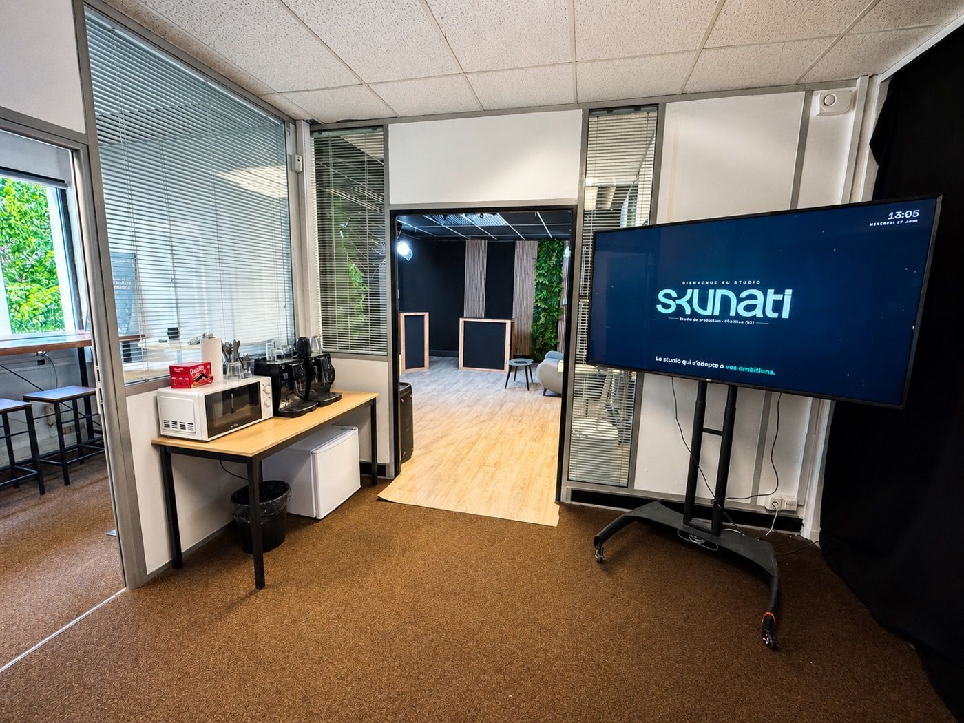 L'accueil du studio Skunati