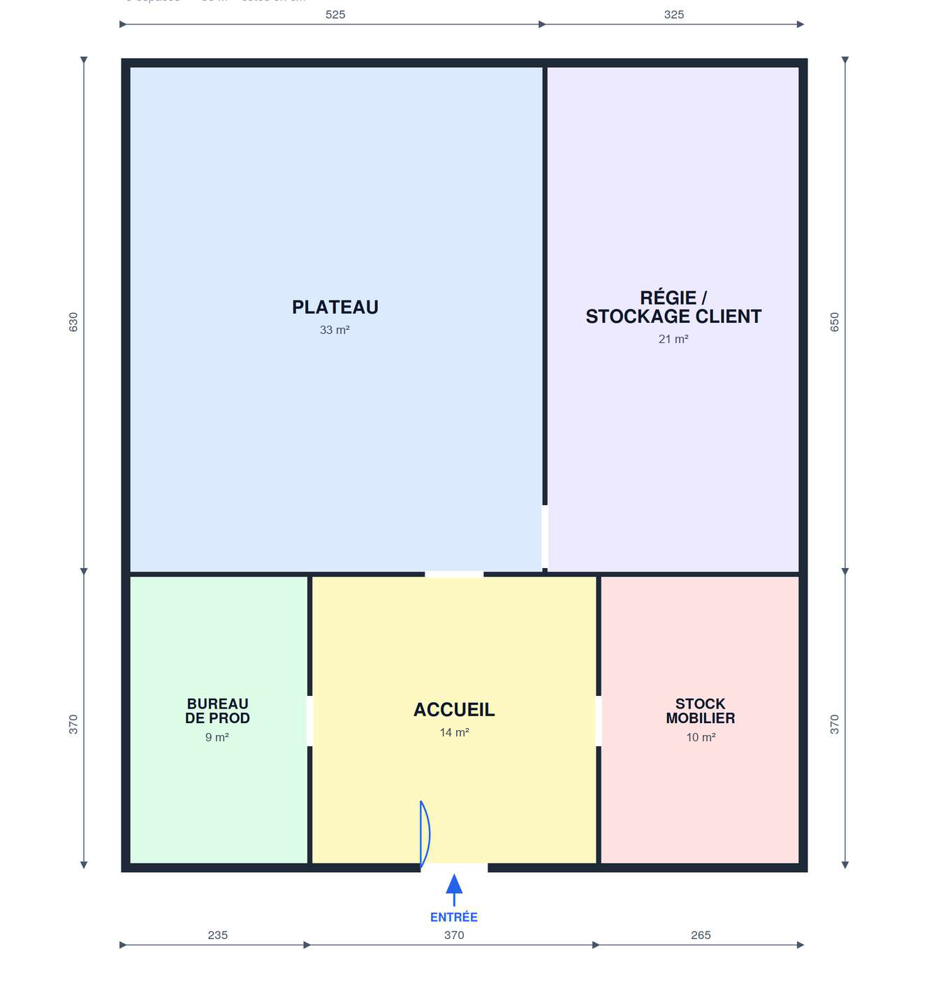 Plan du studio Skunati
